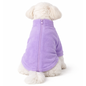 Lilac Dog Fleece Regular Soft Warm Pet Pullover Cozy Winter Fleece Jacket for Small Medium Dogs Stylish Daily Wear - Product Image 2