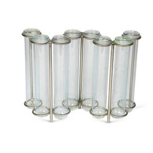 Florero de tubo de prueba de gran tamaño Triple con soporte dorado - Product Image 3