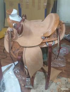 Selles Western de cheval en cuir pur Roping Ranch Trail Saddle Selle de cheval en cuir longue pour tout usage - Product Image 6