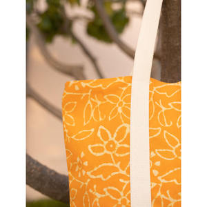 Bolso Tote Grande de Pana con Estampado a Mano para Mujer, Bolso de Mano Ligero con Bordado para Uso Diario - Product Image 3