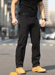 Usine directe-Pantalon en coton décontracté pour hommes à bas prix 100% coton léger avant plat taille moyenne Service OEM disponible - Product Image 4