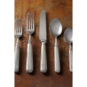 Juego de cubiertos de acero inoxidable con mango negro para mesa de comedor de cocina contemporánea moderna y configuración de cafetería - Product Image 2