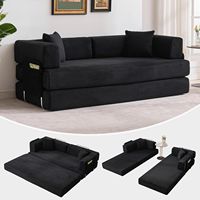 Sofá Cama Convertible de Pana |   Sofá Modular Plegable para Espacios Pequeños, Hoteles, Apartamentos y Habitaciones de Huéspedes