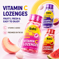 KisKis Passievrucht Smaak Suiker Vrij Vitamine C Lozenges Verfrissend Langdurig Flesverpakking Harde Snoepjes