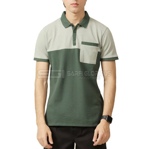 Dernière conception, vente chaude, chemise décontractée pour homme en tricot uni à manches courtes avec logo personnalisé, haute qualité - Product Image 1