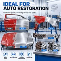 Machine de décapage de peinture au laser pulsé 500W pour la restauration des surfaces automobiles, nettoyeur portable de décapage de revêtement pour la réparation automobile