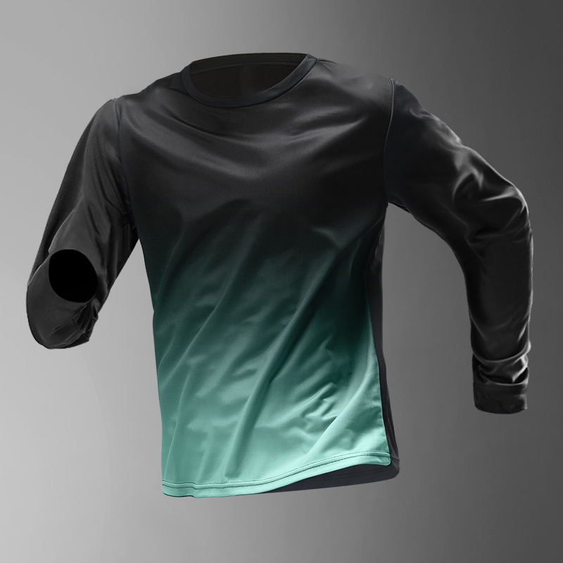 Black and green loose long sleeves