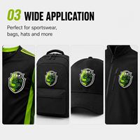 Écussons personnalisés de la Ligue des Champions, badges tatami, transfert thermique, logo d'équipe de football, maillot de club, ballon de football, patch en silicone 3D en tissu
