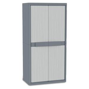 Armario Portátil Terry Wave Jumbo 2900 de 90 cm, Gris Claro Oscuro, 2 Puertas Abatibles, Kit de Muebles - Product Image 1