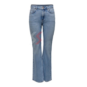 2025 Blue High <b>Waist</b> Full Length <b>Jeans</b> Women Denim <b>Jeans</b> Fashion Mom Pockets Style Skinny <b>Jeans</b> Woman OEM Serviced Custom - Product Image 2