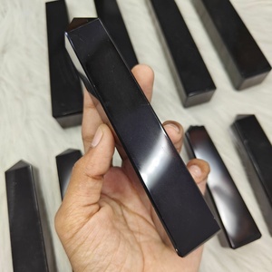 Tour de cristal d'obsidienne noire naturelle, pierre précieuse polie, pointe de protection pour la méditation, le Reiki, la décoration intérieure, cadeau - Product Image 1