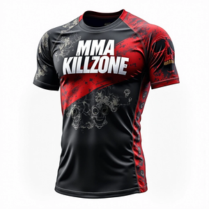 Sublimación personalizada Rash Guards 100% Calidad MMA Rash Guards Proveedor al por mayor para entrenar Jiu Jitsu y Grappling - Product Image 4