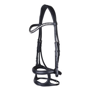 Brida English noseband, negro/Negro acolchado, incl. Riendas web - Product Image 5