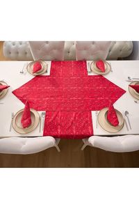Bộ bàn ăn 5 món màu đỏ và 4 dấu vị trí 35x45 cm <span class=keywords><strong>1</strong></span> tam giác Á hậu 50x150 cm trang trí bàn thanh lịch - Product Image 3