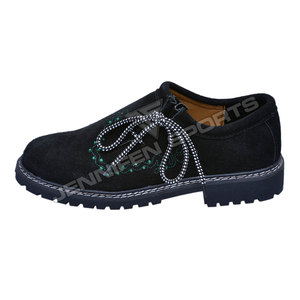 Chaussures pour hommes bavaroises allemandes avec matériel de broderie, dessus en cuir suédé, doublure intérieure en cuir, lacets, ajustement de la semelle en caoutchouc. - Product Image 4