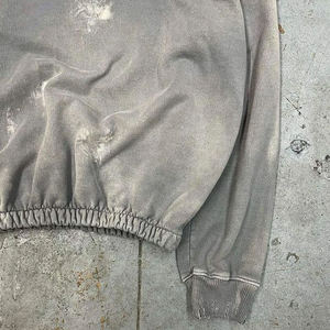 Sweat à capuche pour homme de haute qualité, poids lourd, 100% coton molletonné, fermeture éclair, coupe régulière, impression de logo personnalisé, taille plus, ensemble d'hiver, vente en gros - Product Image 6