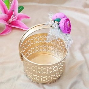 Wholesale Rectangular Wire <b>Mesh</b> Wedding <b>Basket</b> Multifunctional Storage Gift <b>Basket</b> PC Oval Pattern Cheap Wholesale Price - Product Image 6