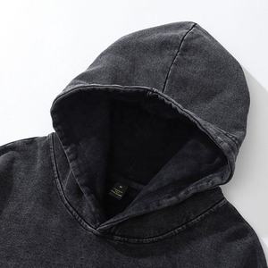 Unisex Acid Wash Embroidered <b>Pullover</b> 100% Cotton Lightweight Eco-Friendly Fleece Breathable Quick Dry Custom Logo Hoodie - Product Image 2