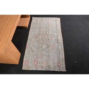 Décor Chic Moderne Tapis Turc Vintage Large Zone Rouge Gris Patchwork Design 240X440cm Laine 10mm Épaisseur Latex pour Couloir - Product Image 1