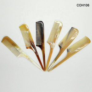 Peigne en corne naturelle, couleur aléatoire, massage, barbe, peignes multi-usages, différentes tailles, prix d'usine pour la coiffure, salon - Product Image 4