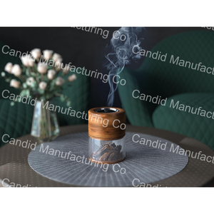 Mabkhara de Madera Acrílica con Incrustaciones, Caja de Mubkhar con Bandeja, Quemador de Bakhoor, Bandeja para Servir Madkhan - Product Image 5