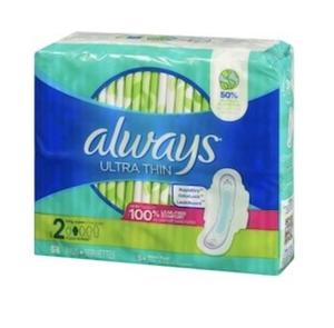 Toallas Sanitarias Ultra Finas Sin Alas, Talla 1 Regular, 132 Unidades, 3 Paquetes de 44, Precio al por Mayor para Minoristas y Negocios - Product Image 1