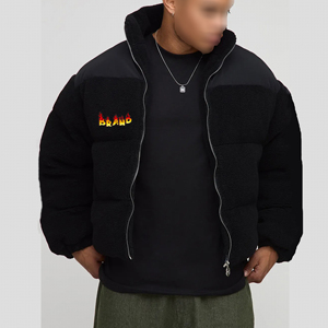 OEM Venta caliente ligero terciopelo Puffer chaqueta para los hombres de invierno ropa casual personalizada Stand Collar al aire libre ultraligero chaqueta de invierno - Product Image 6