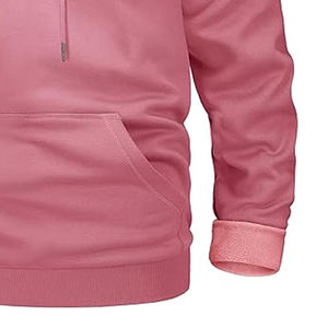 Pull à capuche en polaire 100% coton avec poche à la mode à manches longues thermique pour adultes vêtements d'hiver - Product Image 6