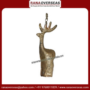 Cloches décoratives suspendues en métal de Noël de qualité supérieure de style élégant en plaqué or au prix le plus bas du fournisseur de confiance - Product Image 2