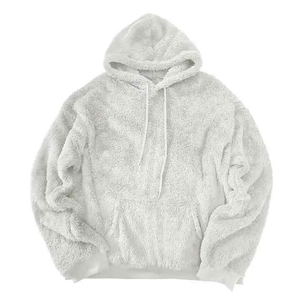 New Customized <b>Sherpa</b> Fluffy Fleece Hoodie Sweatshirts Heavyweight Thick Fur Pullover <b>Hoodies</b> for Men's - Product Image 2