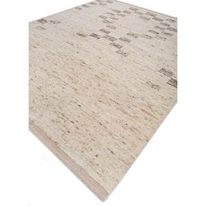 พรมขนสัตว์สีงาช้าง Blythe Ivory ลายเรขาคณิตแบบนามธรรม ถักด้วยมือ สำหรับตกแต่งบ้าน ห้องนั่งเล่น ทางเข้าบ้าน โถงทางเดิน รูปทรงสี่เหลี่ยมผืนผ้า ดีไซน์แบบจิ๊กซอว์ รุ่นใหม่ AKWL-1733 - Product Image 2