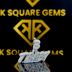 Colgante Hip Hop con letras personalizadas, colgante con abalorio, colgante con nombre de Hip Hop para hombre, colgante de moissanita, joyería de Hip Hop Ice Out, plata 925 - Product Image 4