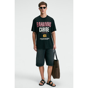T-shirt à col rond imprimé en coton 100% pour homme GRIMELANGE NIBBLE, taille oversize - Product Image 4