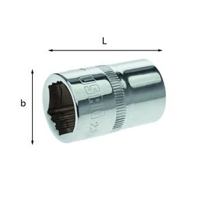1/2'' X-GRIP Hexagonal <b>Sockets</b> with Special Profile Usag Product Category <b>Socket</b> - Product Image 1
