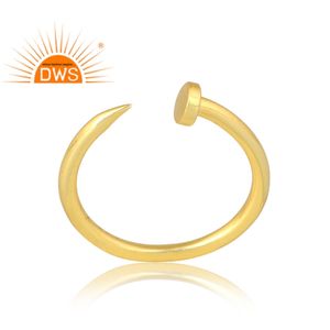 Anillo de Plata de Ley 925 chapado en oro de 18 quilates, joyería fina Demi para mujer, regalo para ella - Product Image 1