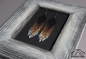 Pendientes de cuentas bohemias con flecos en cascada Andy de diseño turquesa, regalo de joyería único - Product Image 6