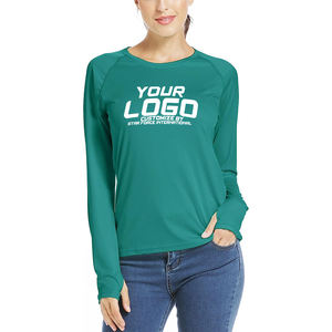 Ropa de protección solar SPF camisa de manga larga pesca UPF 50 + traje de baño Tops senderismo surf pesca Rash Guard para mujeres - Product Image 2