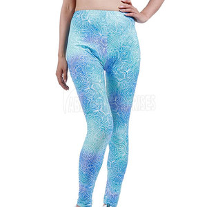 Leggings pour femmes taille haute et moyenne coupe ajustée Legging de sublimation avec logo personnalisé concevez votre propre style prix de gros d'usine - Product Image 1