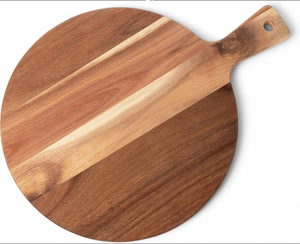 Tabla de Pizza Redonda Cuadrada Personalizada de Madera con Mango, Tabla de Cortar de Madera - Product Image 6