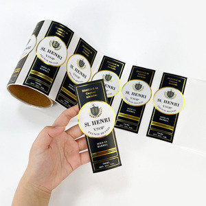 Emballage de produit privé auto-adhésif personnalisé Papier vinyle rond étanche <span class=keywords><strong>Impression</strong></span> personnalisée Rouleau de PVC Autocollants d'étiquette de logo - Product Image 4