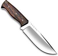 Couteau d'extérieur avec manche en bois couteau à lame fixe pour la chasse de survie Bushcraft et le couteau tactique dans la forêt vente en gros