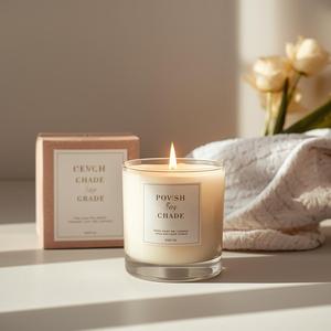 Etiqueta privada Decoración para el hogar Perfume de soja Vela perfumada de aroma de lujo Muestra original disponible 180g Caja personalizada Cera de soja al por mayor - Product Image 1