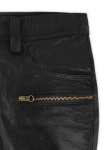 100% pantalon en cuir léger décontracté droit de longueur régulière de haute qualité/tissu à séchage rapide de qualité supérieure fabriqué - Product Image 6