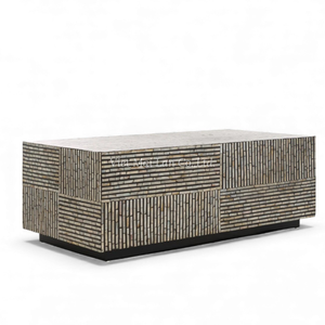 Table basse élégante en nacre, meubles en incrustation de coquillages faits à la main pour les intérieurs design en provenance du Vietnam - Product Image 1