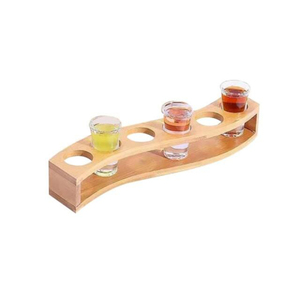 Soporte de vidrio de madera Vajilla de diseño de tendencia Utensilios de cocina Soporte de vidrio de encimera Perfecto para la decoración de la boda - Product Image 5