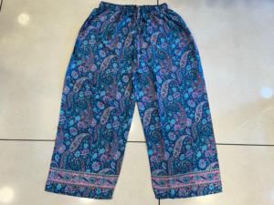 Pantalón Palazo de seda de verano Unisex de alta calidad, ropa de calle informal holgada con decoración de logotipo, cierre de cordón, pantalón de seda India - Product Image 3