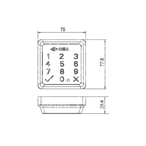CLAVIER POUR FAST TOUCH CISA POIGNÉE Art. 59851 - Product Image 1