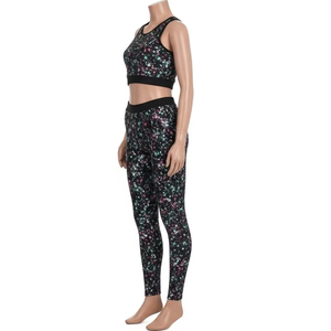 Ropa Deportiva con Estampado Brillante para Niñas, Tela de Poliéster, Diseño Elástico, para Danza y Gimnasia, Proveedor de Ropa Deportiva - Product Image 2