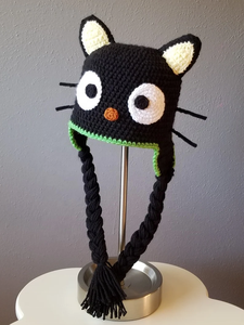 Custom Black Cat Crochet <b>Bonnet</b> Pattern for Adult Party or Outdoor Adventures Includes Beanie Tutorial - Product Image 3