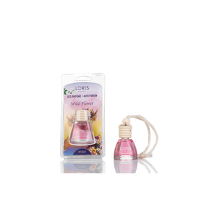 น้ำหอมปรับอากาศในรถยนต์ Wildflower Elegant ขนาด 9 มล. กลิ่นฟรีเซีย ซิตรัส และแพร์  วัสดุแก้ว กระดาษเชือก  แบบแขวน ใช้พลังงานแสงอาทิตย์ - Product Image 2